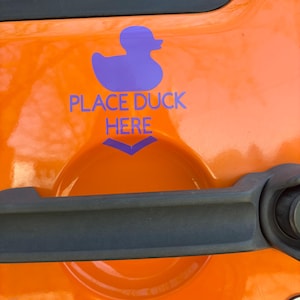 Place duck here jeep car decal
