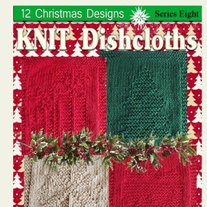 Download Christmas Pattern Package 12 Knitted Dishcloth Designs in a Christmas Theme.