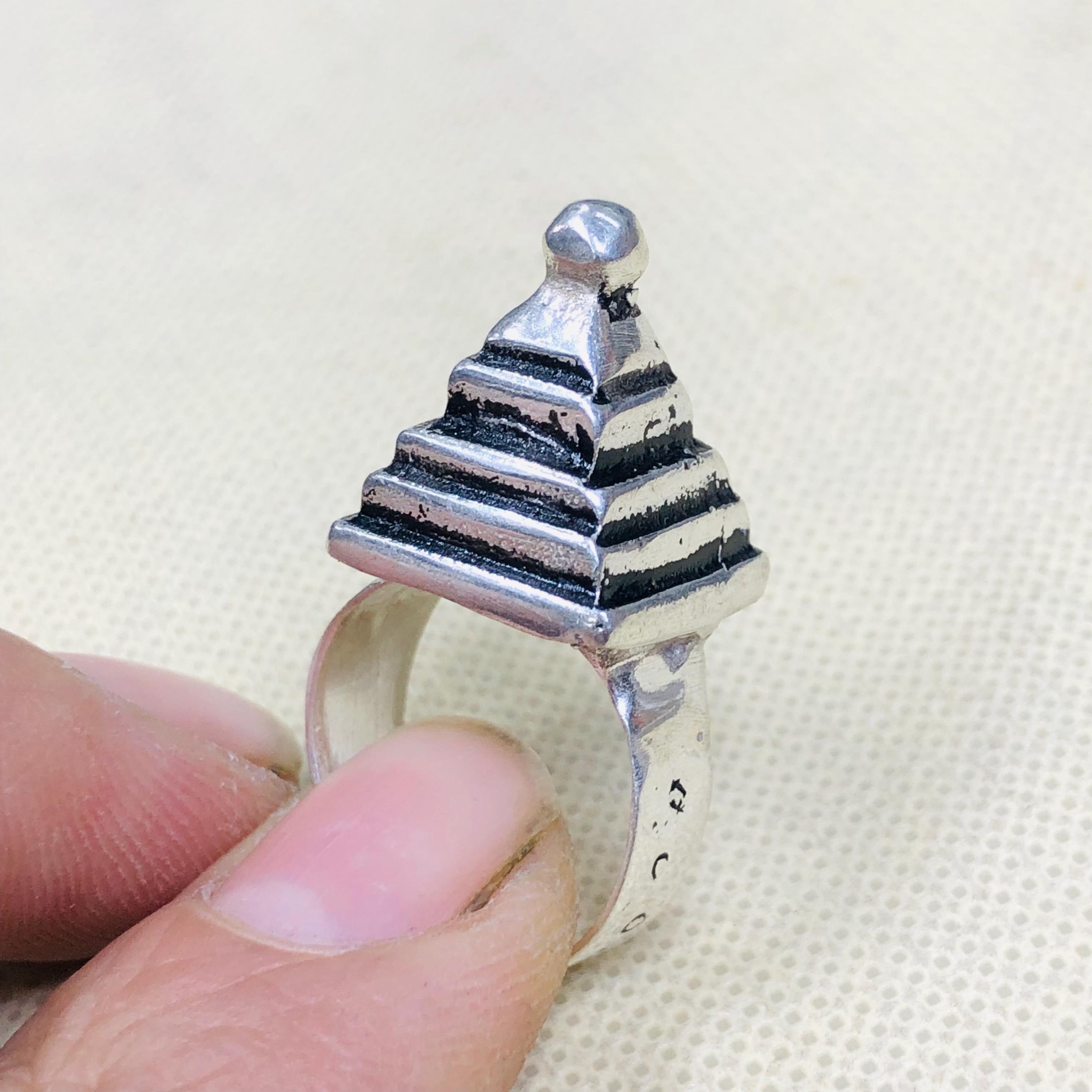 Superbe Bague Berbère En Argent 925 Massif Vintage – Authentique Et Artisanale