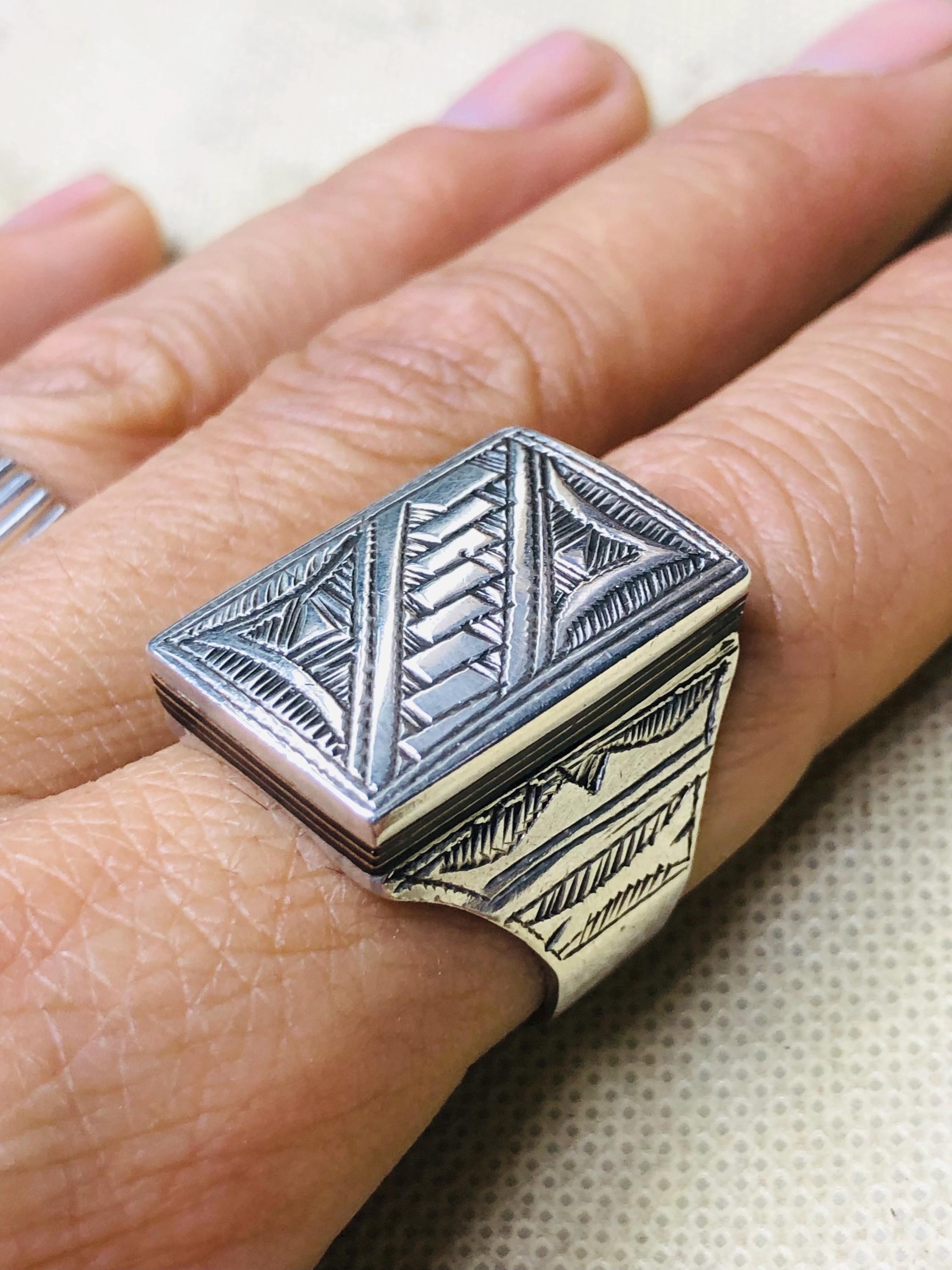 Tuareg, Sterling Silver, Men's Rings, Handmade, Moroccan Jewelry