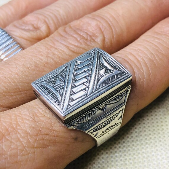 Tuareg, Sterling Silver, Men's Rings, Handmade, Moroccan Jewelry