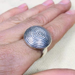 Handgefertigter 925 Sterling Silber Berber Spiralring, Ethno Tribal Statement Ring, Marokkanisch Inspiriert, Einzigartiger Schmuck