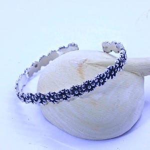 Amazigh Silver Bracelet with Tuareg Engravings – Tribal Sahara African – Handmade Fine Silver
