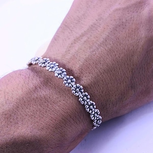 Amazigh Silver Bracelet with Tuareg Engravings – Tribal Sahara African – Handmade Fine Silver