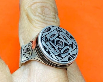 bague touareg en argent,bijoux berbère touareg,bague Tuareg berbère marocain, bague ethnique fabriqué à la main bague bohème artisan