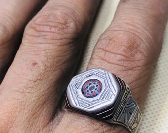Tuareg Berber Silver Ring – Adjustable Handmade Statement Jewelry, Tribal Ethnic Design
