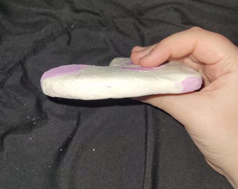 Air dry clay lavender print heart