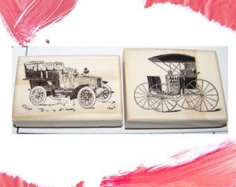 Woodware Craft Collection VINTAGE CAR Clear Stamp Set #FRS840