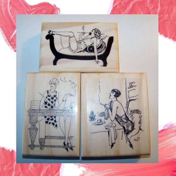 French Lady rubber stamps | French Ladies New Rubber Stamps |