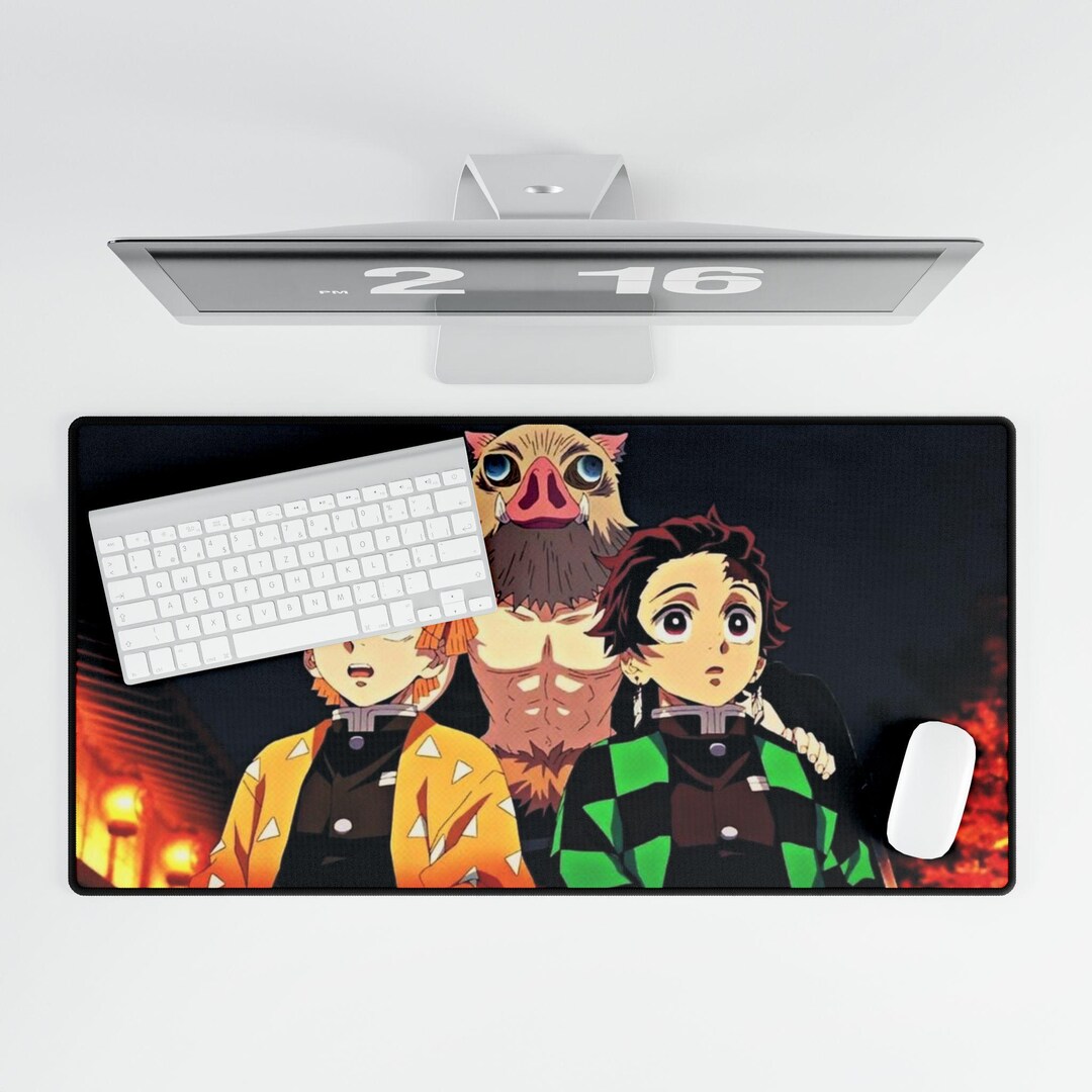 Inosuke Keyboard Mat Zenitsu Tanjiro and Inosuke Desk Mat / Demon Slayer / Anime / Manga ...