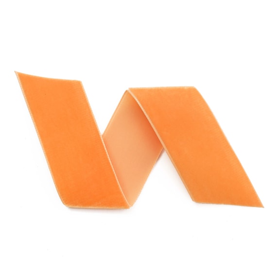 Apricot Swiss Velvet Ribbon: Light Orange Nylvalour Trim