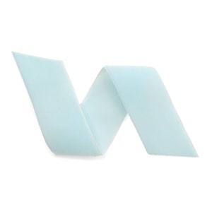 Light Blue Swiss Velvet Ribbon By The Yard | Horizon Blue Velvet Trim | Light Blue Hair Bow & Wedding Velvet | (613)