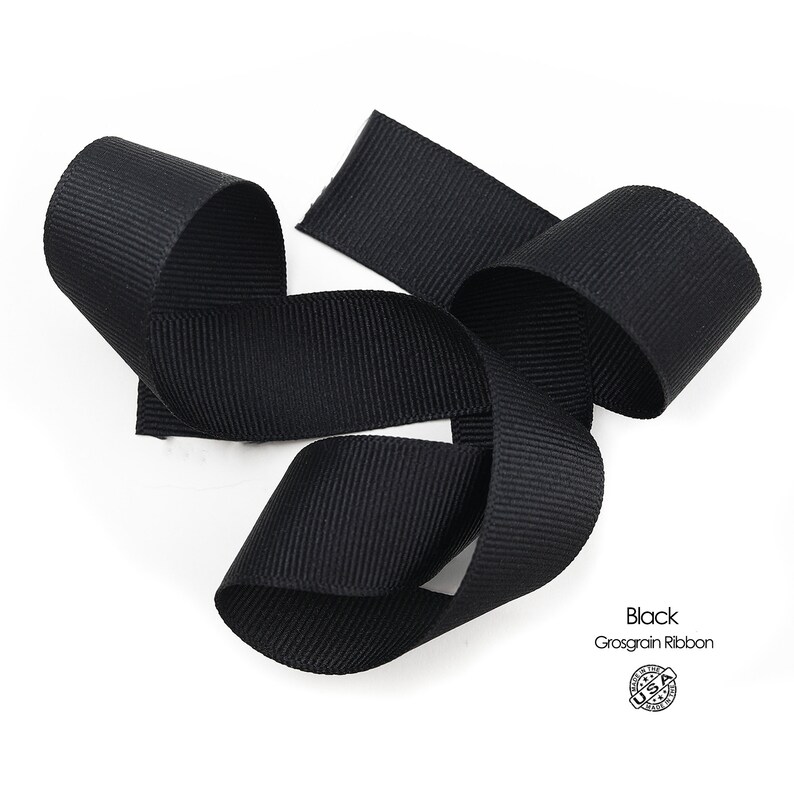 Black Grosgrain Ribbon 3/8 Inch 5/8 Inch 7/8 Inch 1.5 Etsy