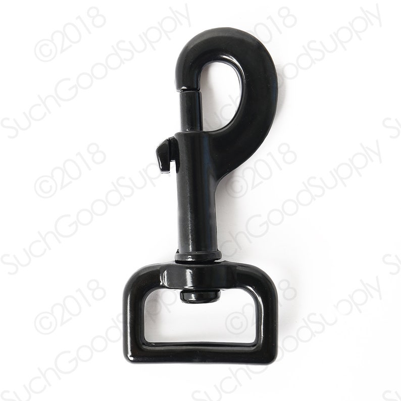 Black Swivel Snap Hook Leash Clip One inch swivel snap 5/8 Etsy