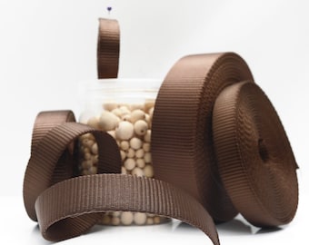 Brown Heavy Duty Nylon Webbing: Four Widths, By The Yard