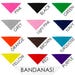 Blank Dog BANDANAS for printing, vinyl, embroidery --poly/cotton blend -- 13 Colors 