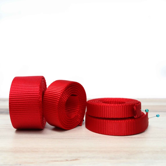 1 Inch Red Polypropylene Webbing - 1