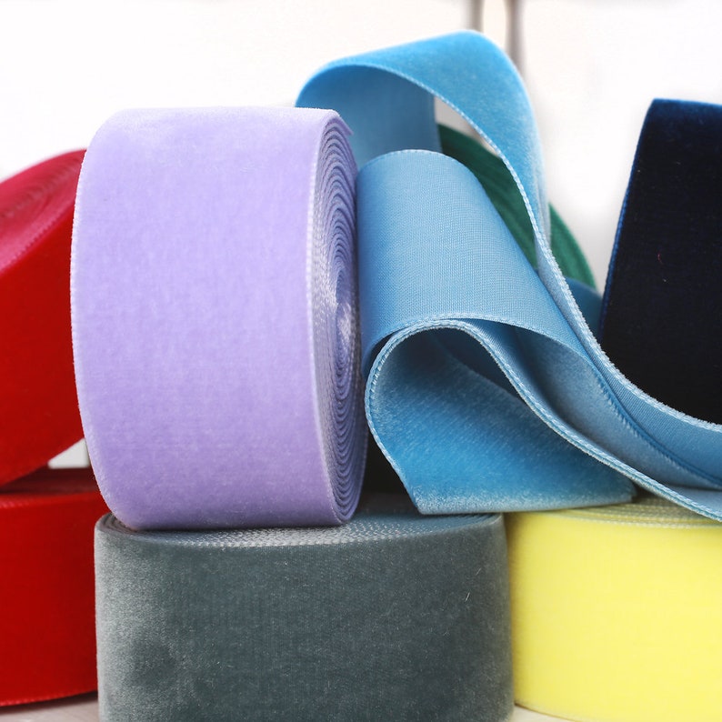 2 Inch Swiss Velvet Ribbon: Extra Wide 50mm Ribbon - Etsy