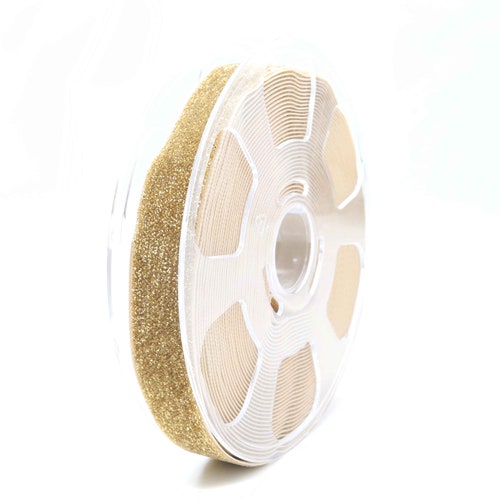 Gold Glitter Velvet Ribbon by the Yard Gold 11 Yard Roll Etsy