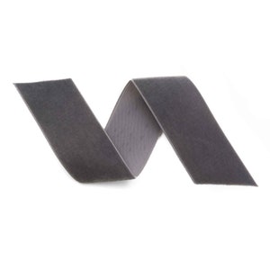 Ruban velours suisse gris dauphin par mètre | Bordure en velours de mariage gris cendré | Noeud en velours gris chaud pour cheveux | Velours Nylvalour | (924)