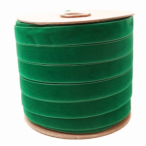 Wholesale Emerald Green Swiss Velvet Ribbon - Sewing & Craft Trim