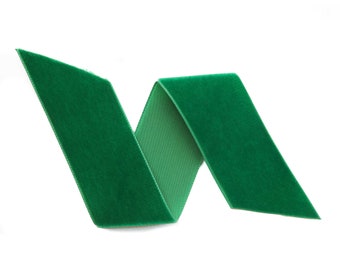 Emerald Green Swiss Velvet Ribbon By The Yard | Green Wedding Velvet Trim |Green Holiday Christmas Velvet | Green Hair Bow Velvet |  (456)