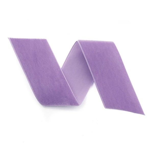 Violet Swiss Velvet Lint op maat geknipt | Lichtpaarse Bruiloft Velvet Trim | Violet Haar Bow Hat Making Velvet | Paarse | (609)