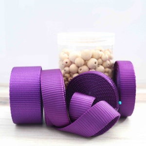 Purple Nylon Webbing | Heavy Duty Purple Webbing By The Yard and Roll | Bulk Purple Webbing | 4 Widths Purple Nylon Webbing