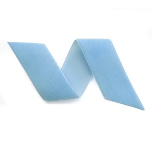 Blue Swiss Velvet Ribbon By The Yard | Baby Blue Velvet Trim | Light Blue Hair Bow Velvet |  (713)