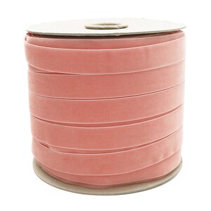 Wholesale Dusty Rose Velvet Ribbon | Bulk Dusty Pink Velvet Ribbon | Dusty Rose Swiss Velvet Ribbon by the Spool (623)