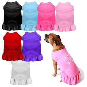 Blank Dog DRESS T-shirt  for printing, vinyl, embroidery - Pet Shirt Dress Blank - pink, red, black, purple, blue, white - poly/cotton blend