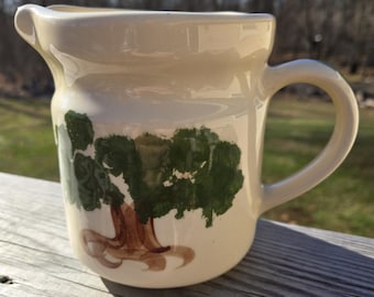 2000 Alpine Pottery Roseville Ohio Stoneware Pitcher Hand Painted