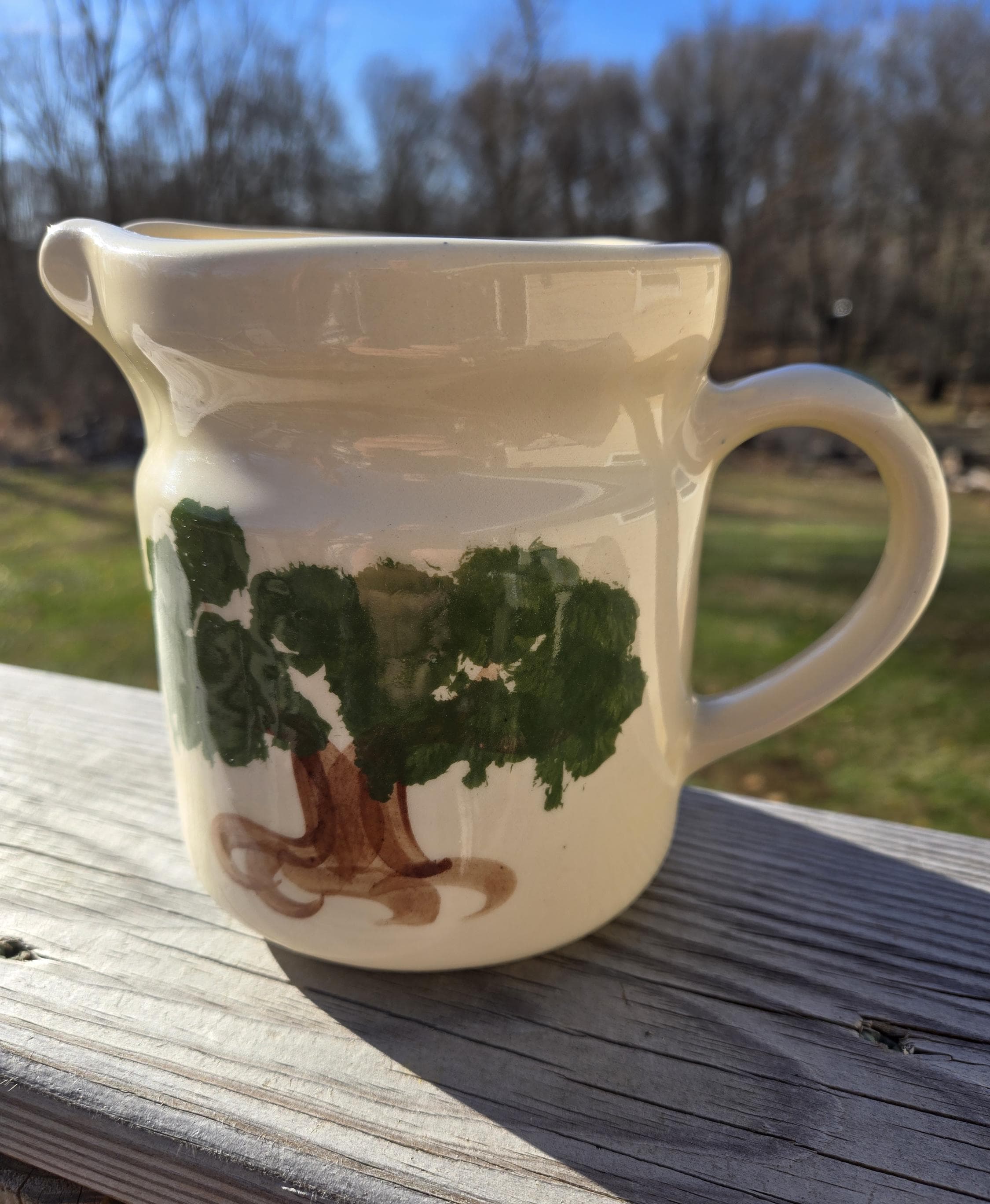 2000 Alpine Pottery Roseville Ohio Stoneware Pitcher Hand Painted