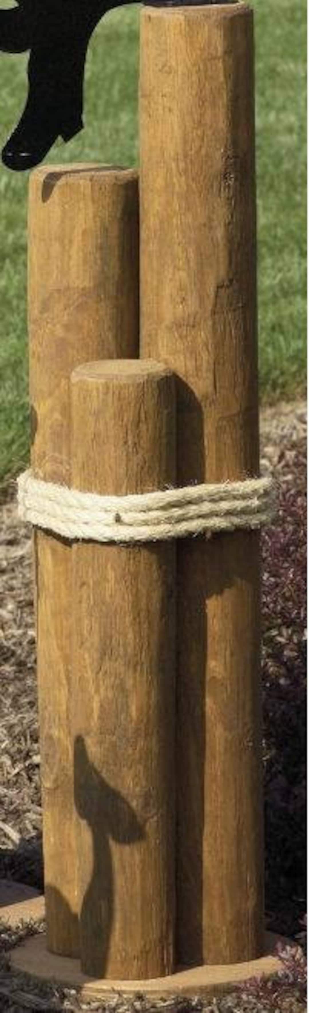 Amish Handmade Nautical Large Pier Post Decoration With Rope 