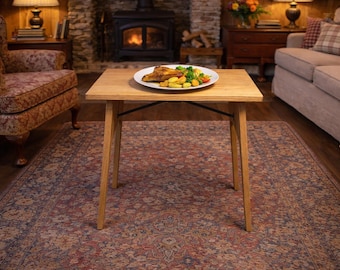 Fireside Finished Solid Oak Folding Table Handcrafted in the USA This Fine Piece Is a Must Have for Any Sewing Room or to use as TV tray