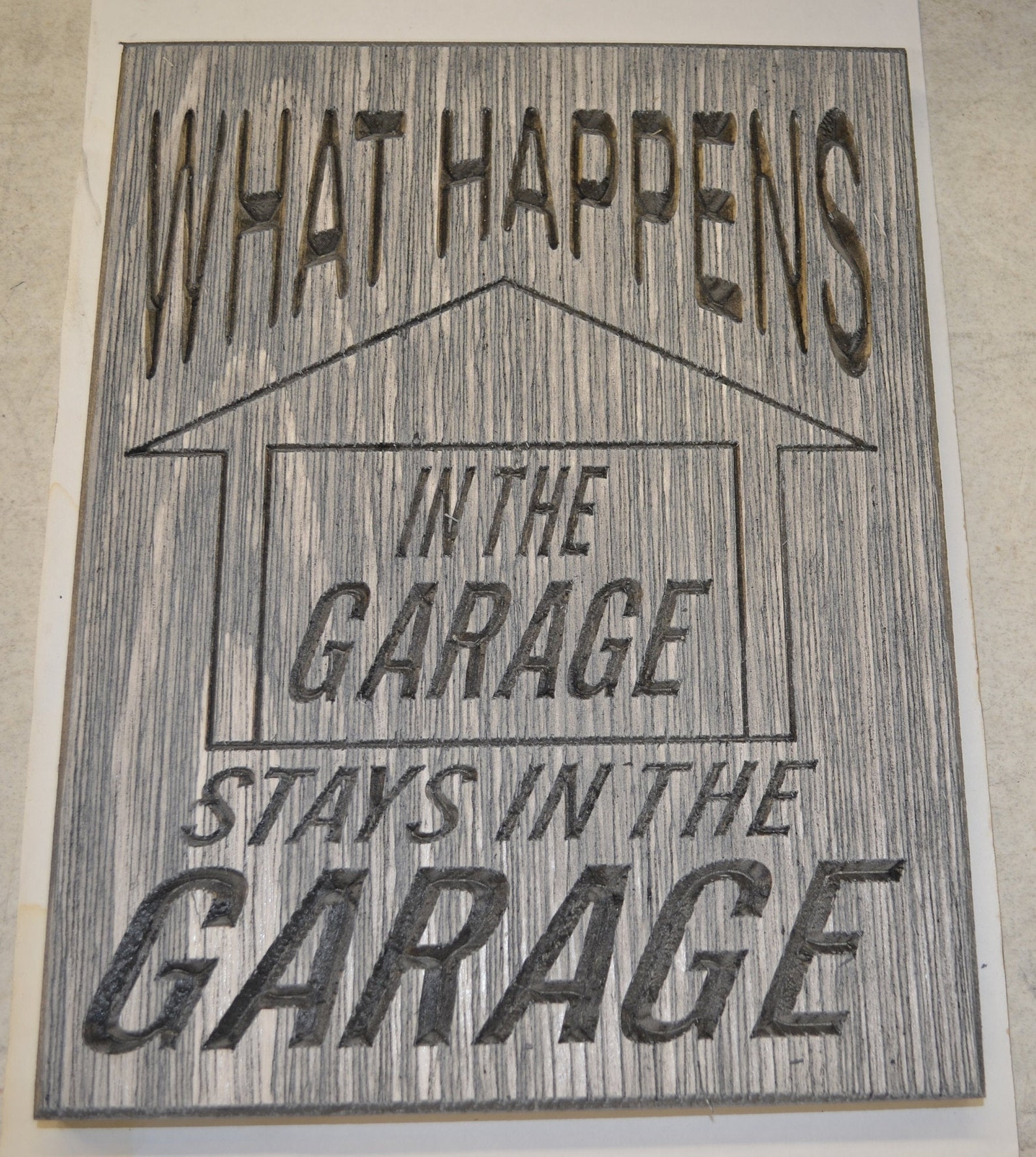 What Happens in the Garage Stays in the Garage 9 X 12 Wood Etsy