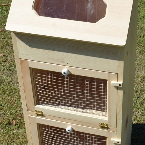 Handcrafted Solid Pine Bread Box With 2 Door Vegetable Bin. Etsy