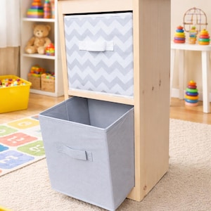 Unfinished Solid Pine Wood 2 Hole Cube Storage Organization Cabinet That Holds Collapsible Fabric Bins or baskets (NOT INCLUDED)