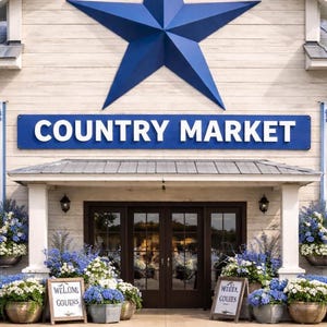 120" Solid or Rustic Whale Blue Galvanized Metal Tin Painted Barn Star Farmhouse Country Décor Rust Resistant Outdoor Décor