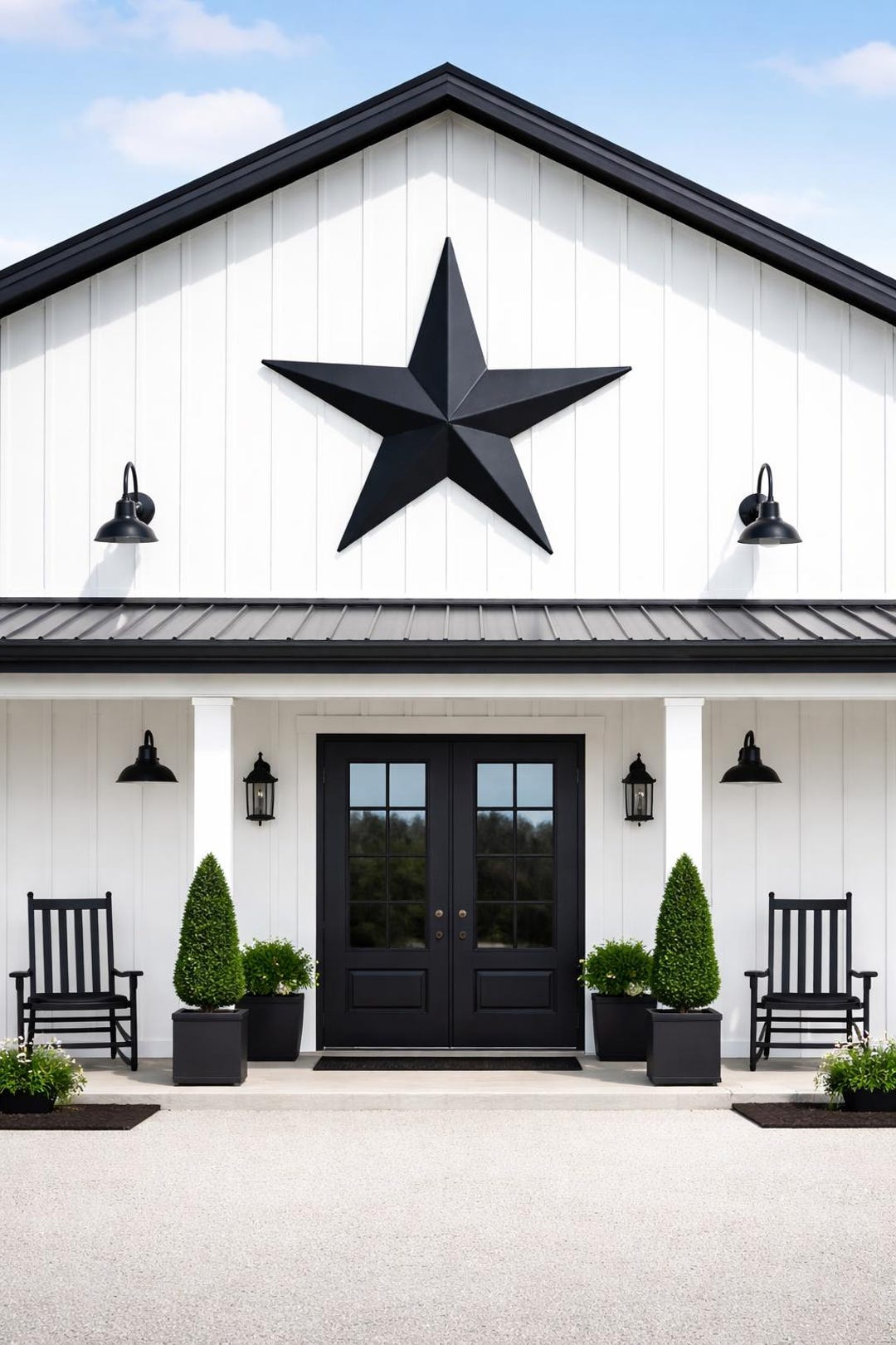 ASTRIAAL blackl ブラックメタル 72-inch Rustic Black Galvanized Metal Barn Star - Farmhouse