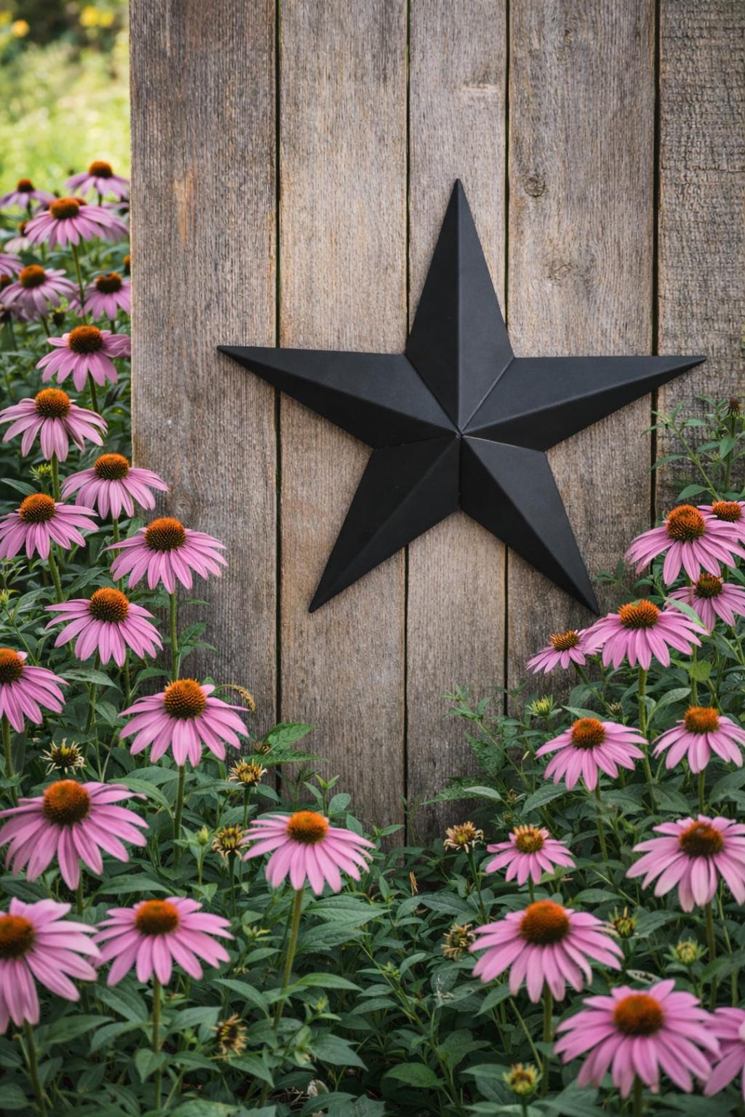 Paese Rustico Antico Vintage Regali Di Metallo Nero Barn Star Parete/porta Decor