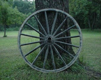 USED Amish Country Authentic Wagon Wheel