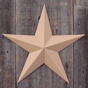 120&quot; Solid or Rustic Tan Galvanized Metal Tin Painted Barn Star Farmhouse Country Décor Rust Resistant Outdoor Décor