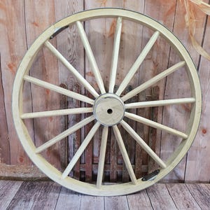Heavy-Duty Atlee Custom Wooden Cannon Wagon Wheel (24-48 inches) - Handmade Amish Civil War 14 Spoke Style