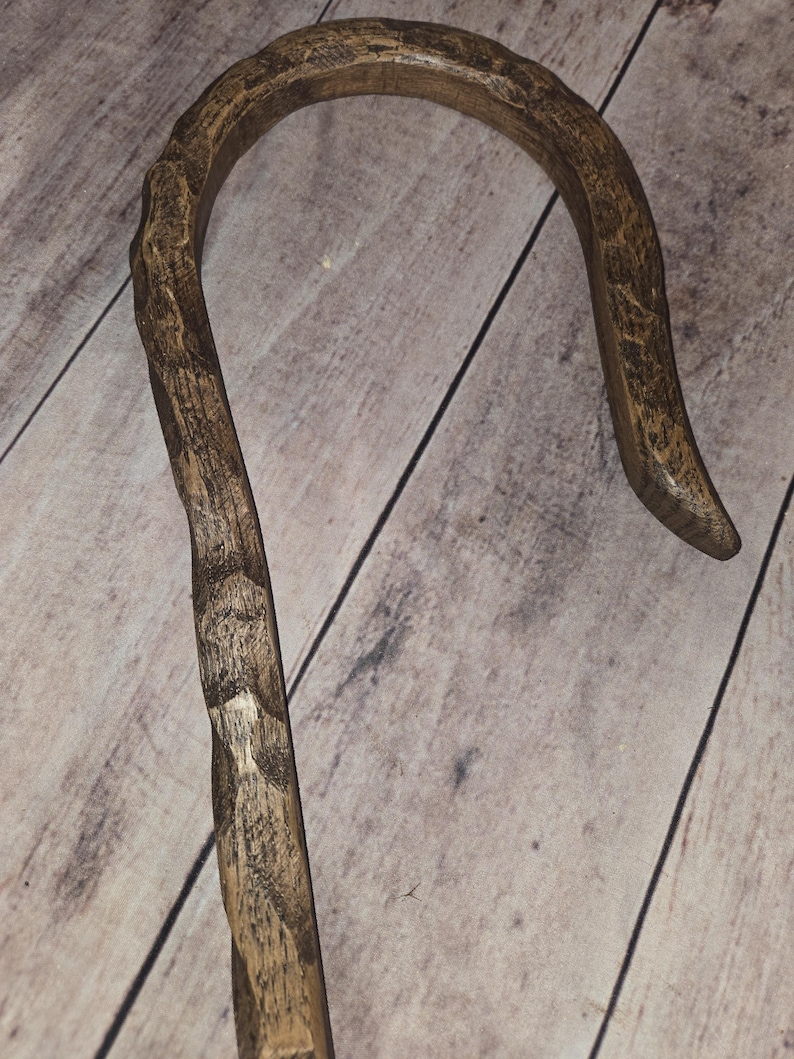 Handcrafted Roughed up Red Oak Steam Bent Shepherd Crook or Hook Stands ...