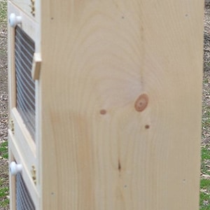 Amish Handcrafted Solid Pine 3 Door Vegetable Bin NO BREAD BOX image 2