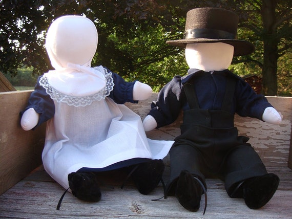 Amish Boy Girl Set Etsy