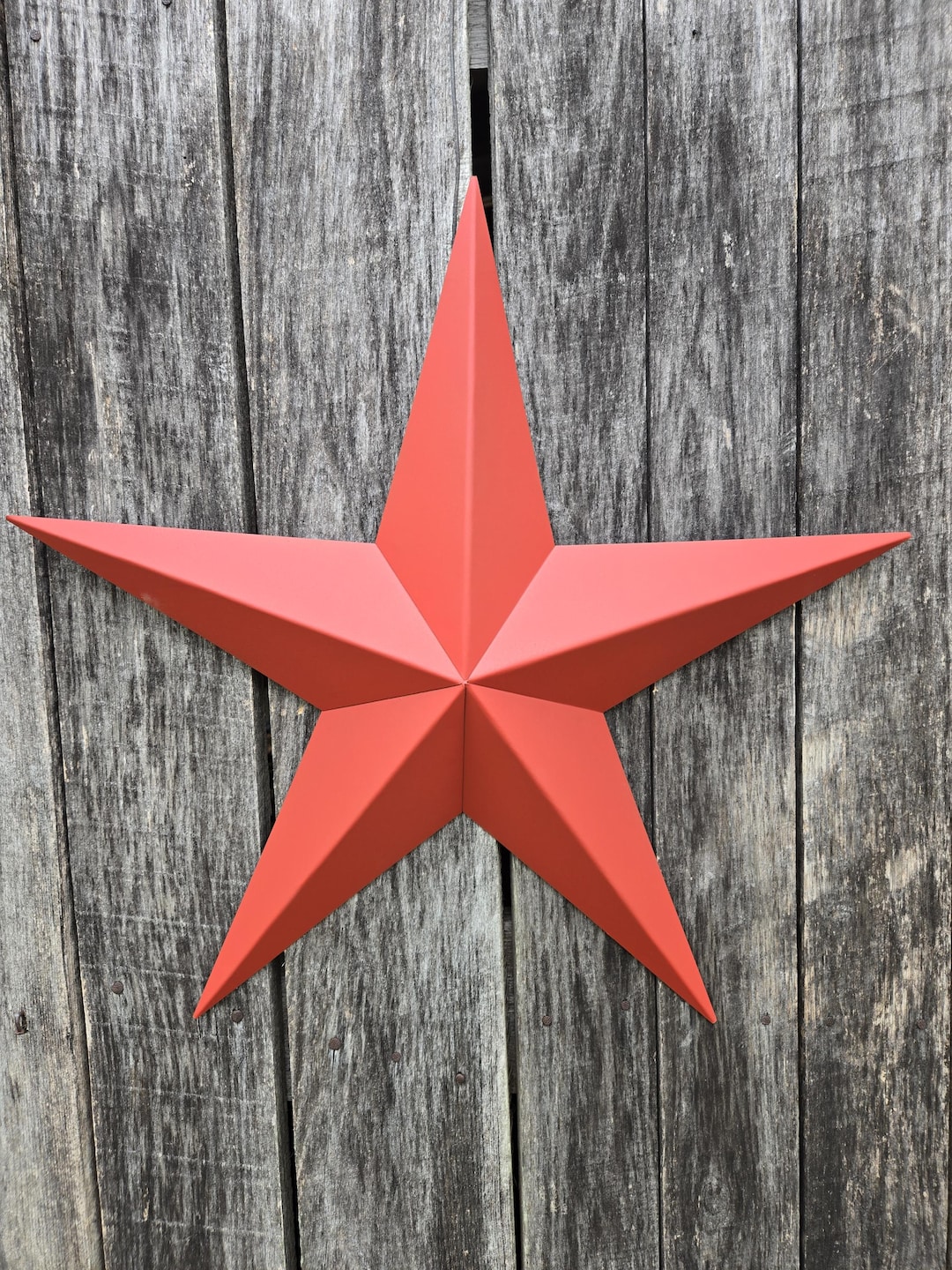 53 Inch Painted Metal Tin Barn Star - Assembly Required