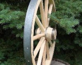 Heavy Duty Cannon Wheel or Western Wagon Wheel With ASH Hub Sizes (24", 30" , 36" ,  38" , 42" and 48")