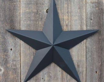 72" Solid OR Rustic Black Galvanized Metal Tin Painted Barn Star Farmhouse Country Decor Rust Resistant Outdoor Decor